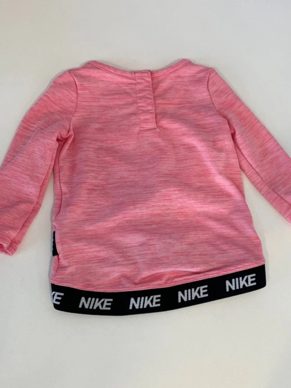 NIKE • Pink Baby' Dri-FIT Long Sleeve Athletic Top with Branded Hem • 6M